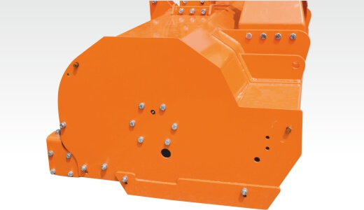 Skid plate protects the mulcher from damage