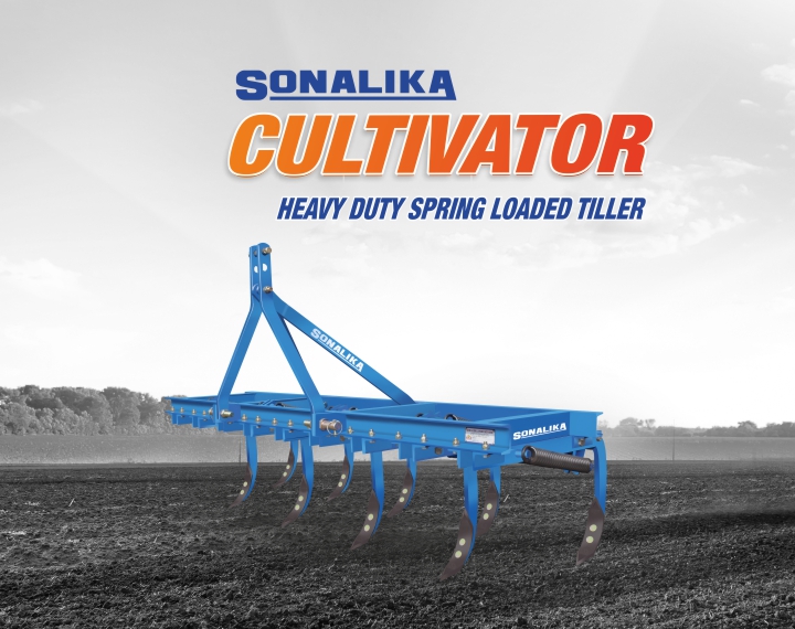 Cultivator Heavy-Duty Spring Loaded Tiller